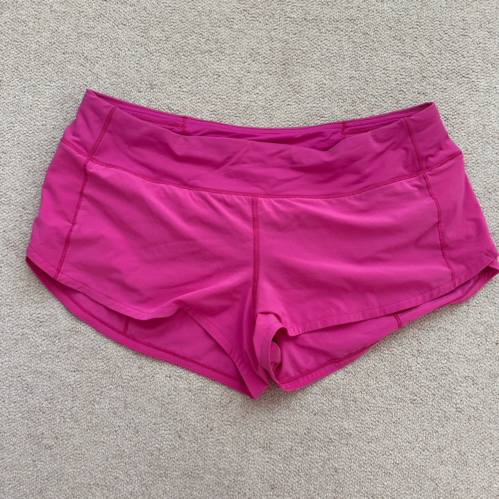 Lululemon Speed Up Low-Rise Lined Shorts - Magenta - Size 12
